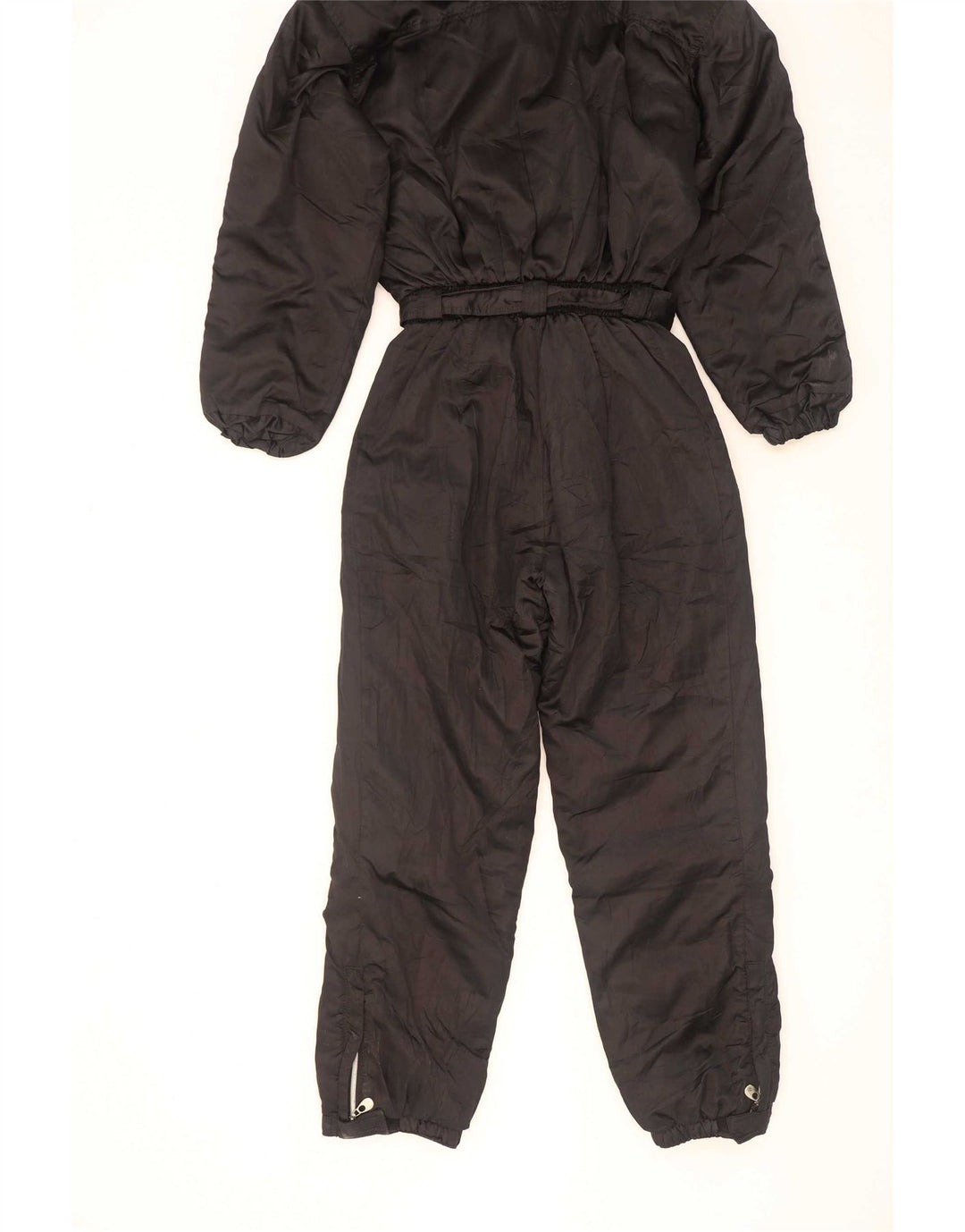 Macacão de esqui feminino vintage IT 46 grande preto