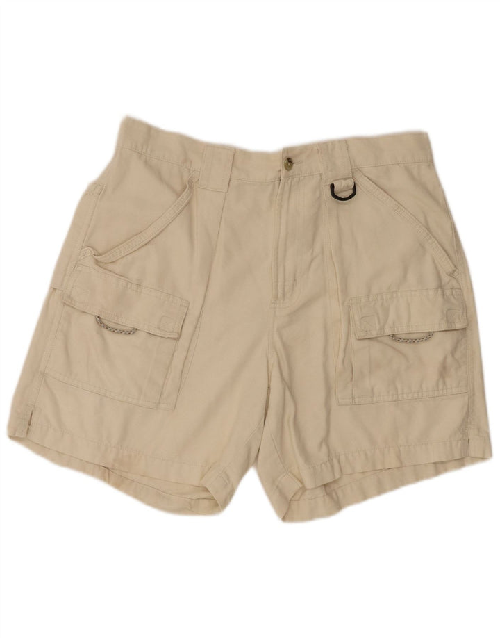 Columbia Mens Cargo Shorts Médio W32 Algodão Bege