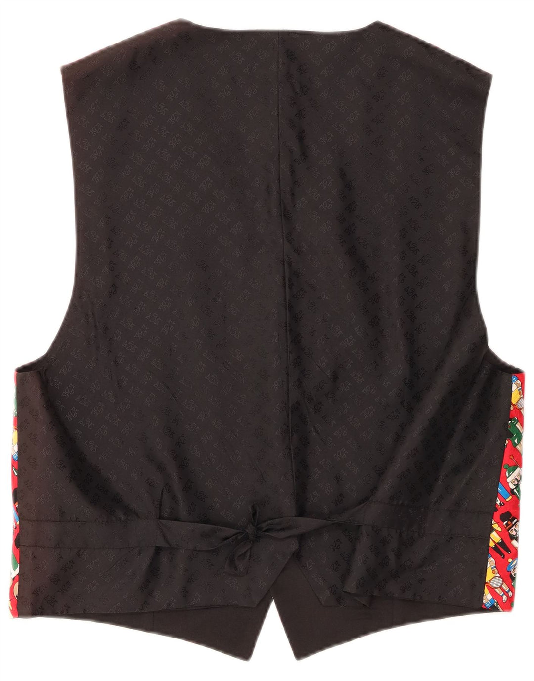 Colete masculino VINTAGE com padrão abstrato XL viscose vermelha