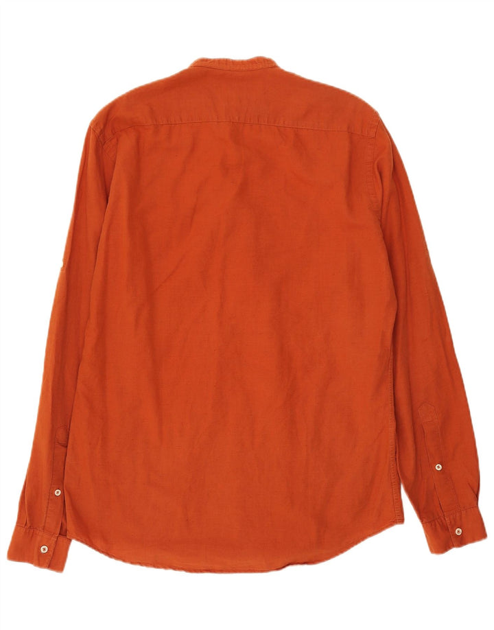 Camisa pulôver masculina ZARA com ajuste relaxado médio laranja