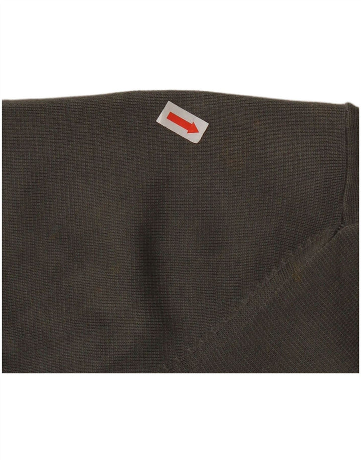 Suéter masculino Massimo Dutti de manga curta com gola polo e algodão cinza médio