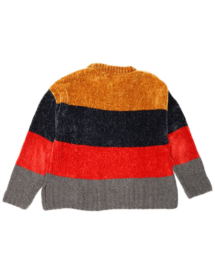 Suéter feminino Marks & Spencer com gola canoa Reino Unido 12 médio multicolorido