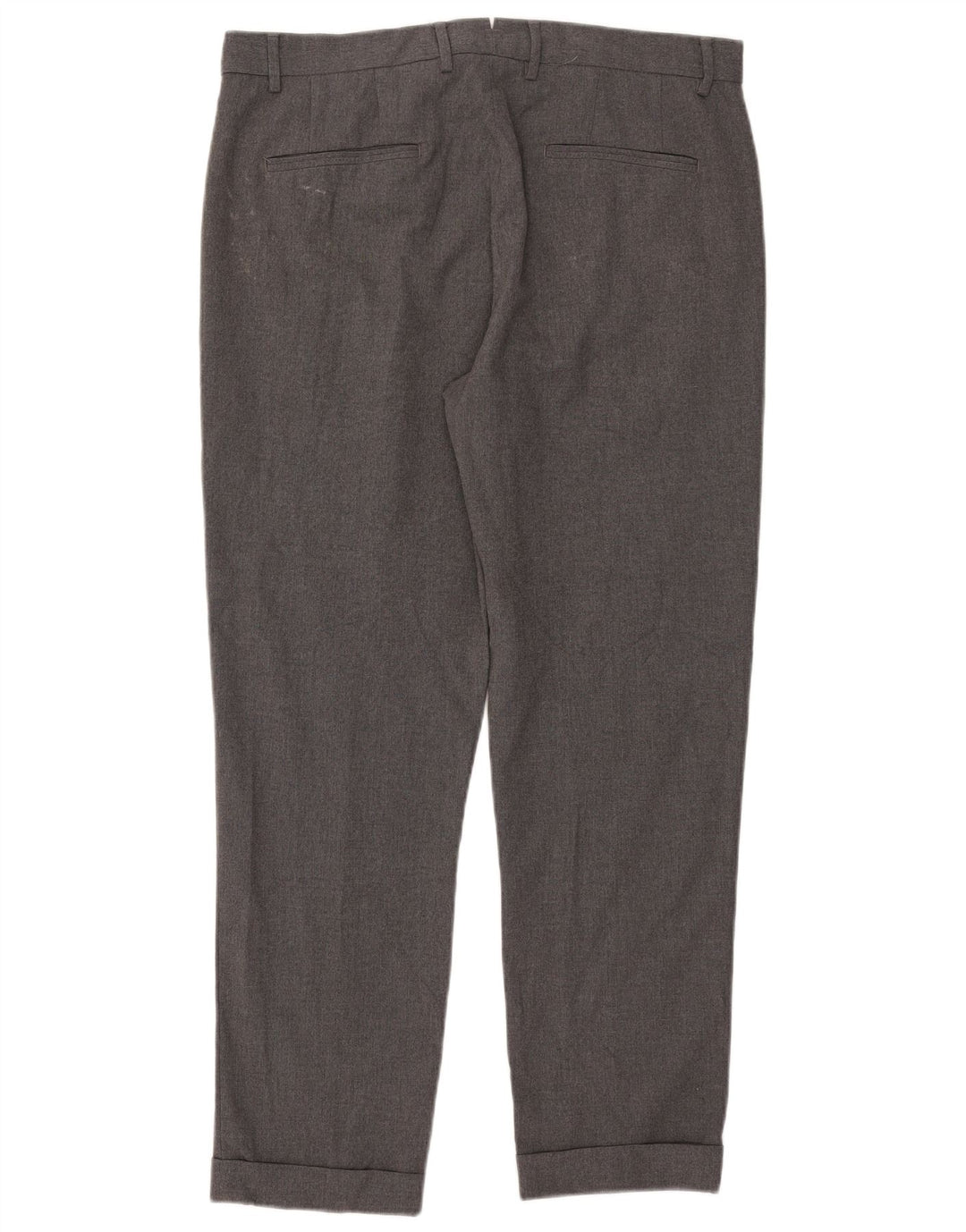 Zara Calça Chino Masculina Reta EU 44 Grande W34 L29 Poliéster Cinza