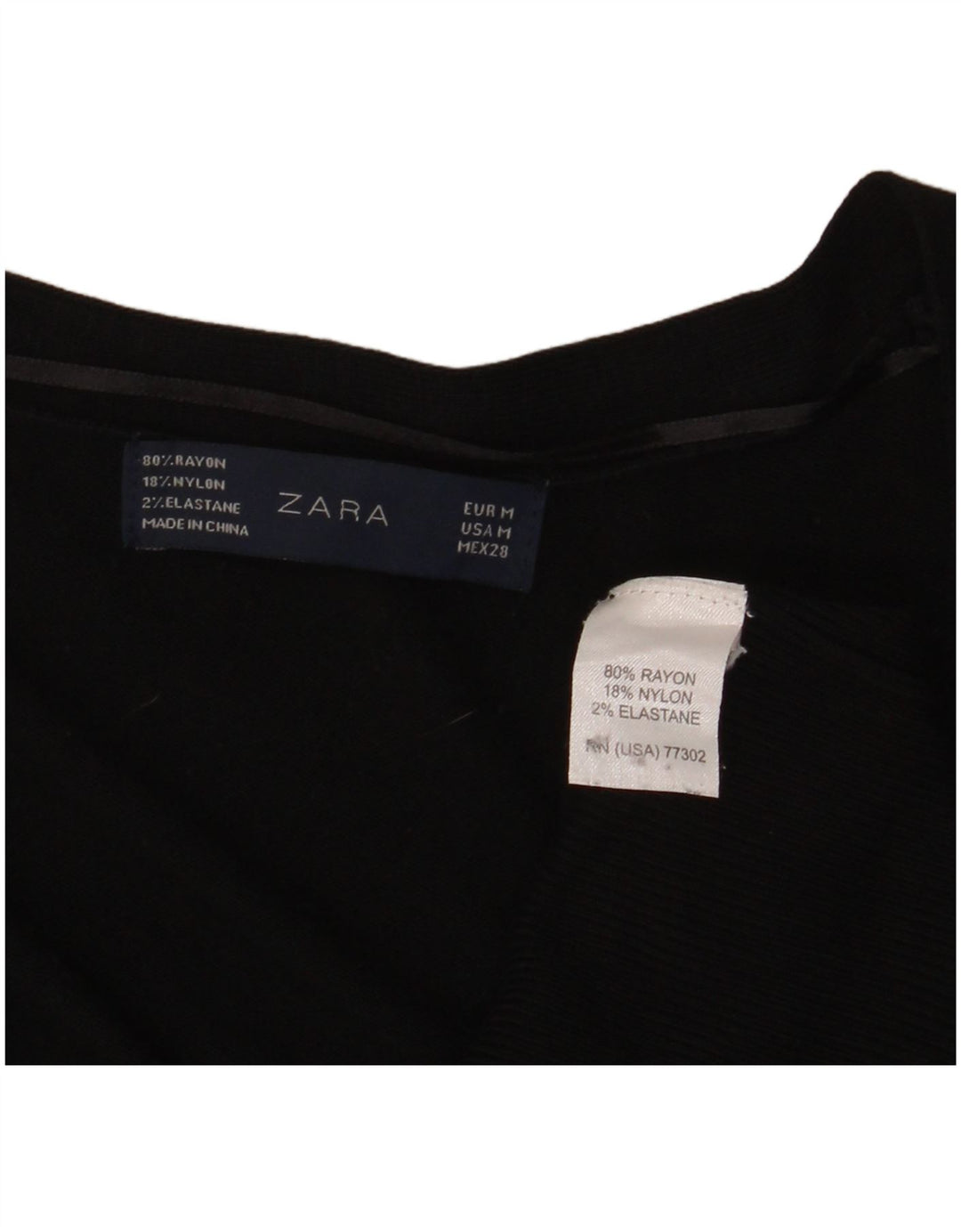 Suéter cardigã feminino Longline ZARA UK 14 médio preto rayon