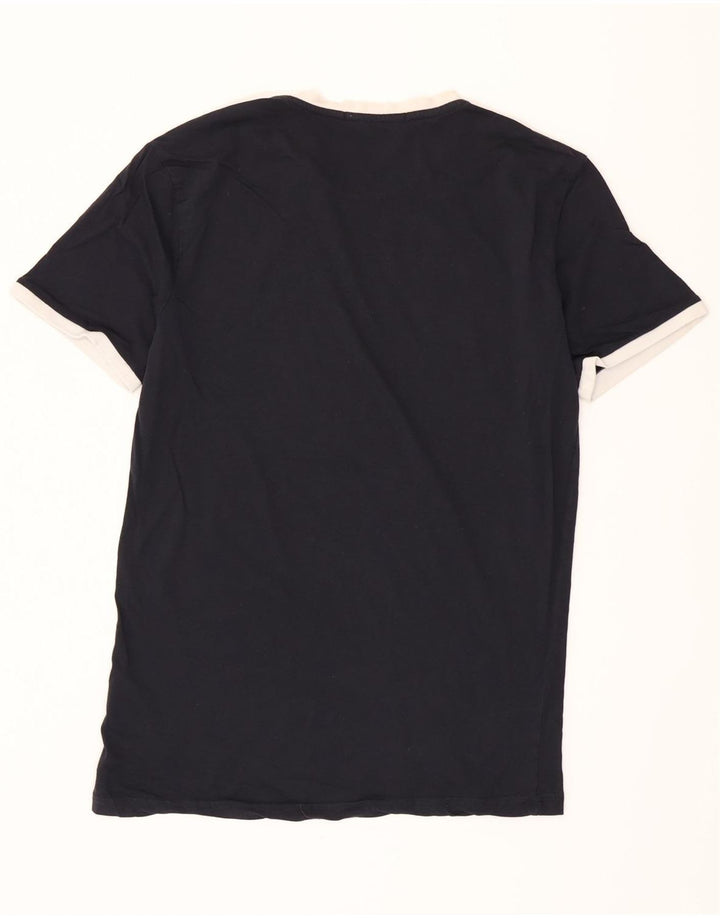 Camiseta masculina LYLE & SCOTT Top médio algodão azul marinho