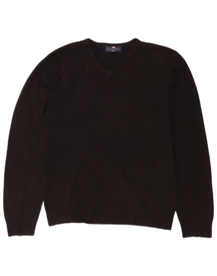 Suéter masculino Marks & Spencer com decote em V Reino Unido 38/40 médio preto