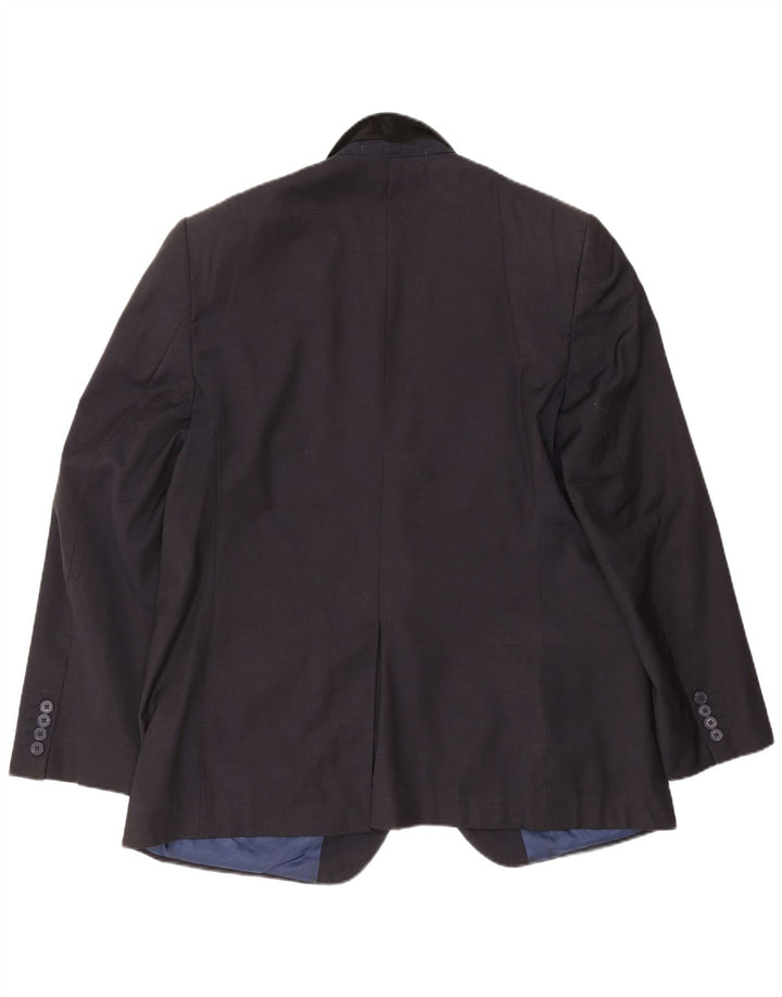 Jaqueta blazer masculina de ajuste regular de 2 botões Marks & Spencer EU 54 XL azul marinho