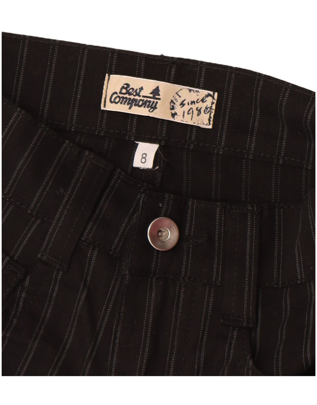 Calça casual feminina BEST COMPANY 7-8 anos W24 L25 risca de giz preta