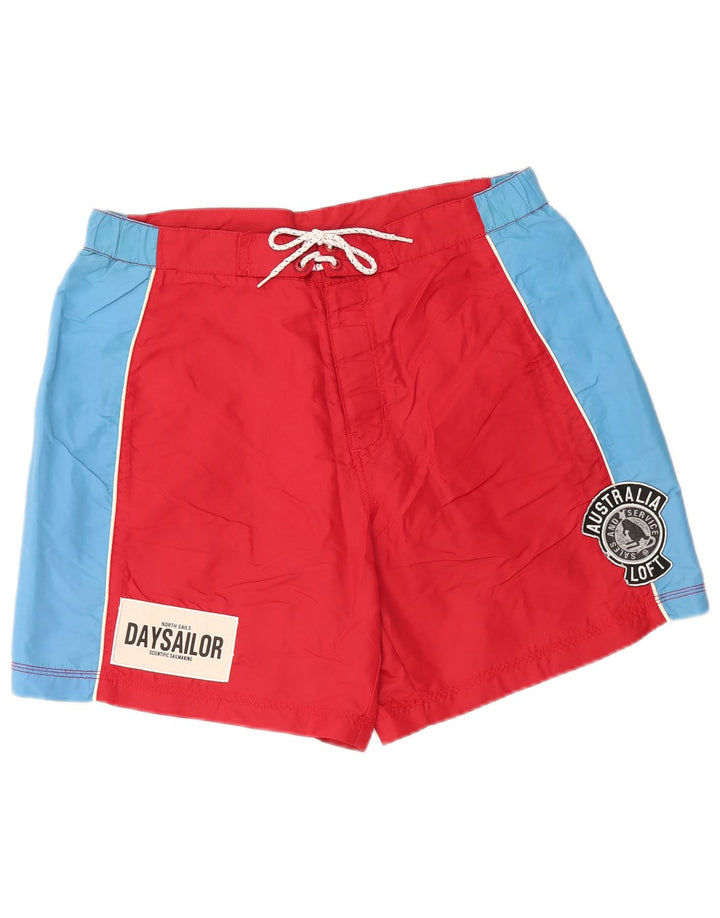 NORTH SAILS Shorts de natação masculino gráfico grande poliamida colorblock vermelho
