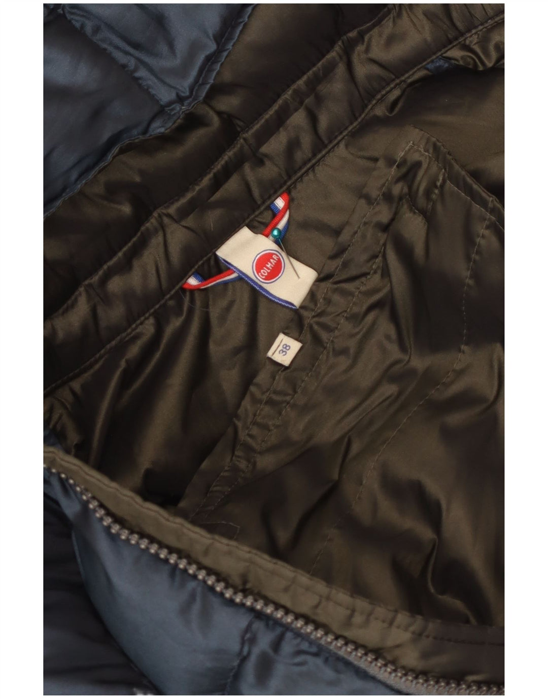Jaqueta acolchoada com capuz feminino Colmar EU 38 pequeno azul marinho