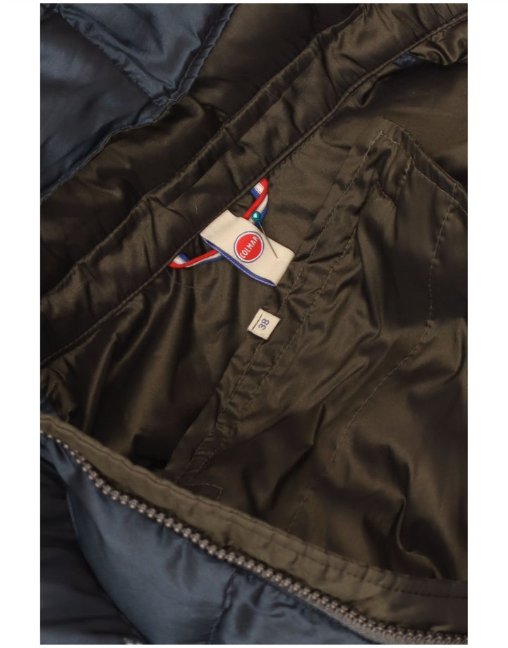 Jaqueta acolchoada com capuz feminino Colmar EU 38 pequeno azul marinho