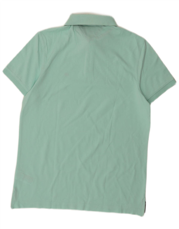 Camisa polo masculina Tommy Hilfiger Regular Fit algodão turquesa médio