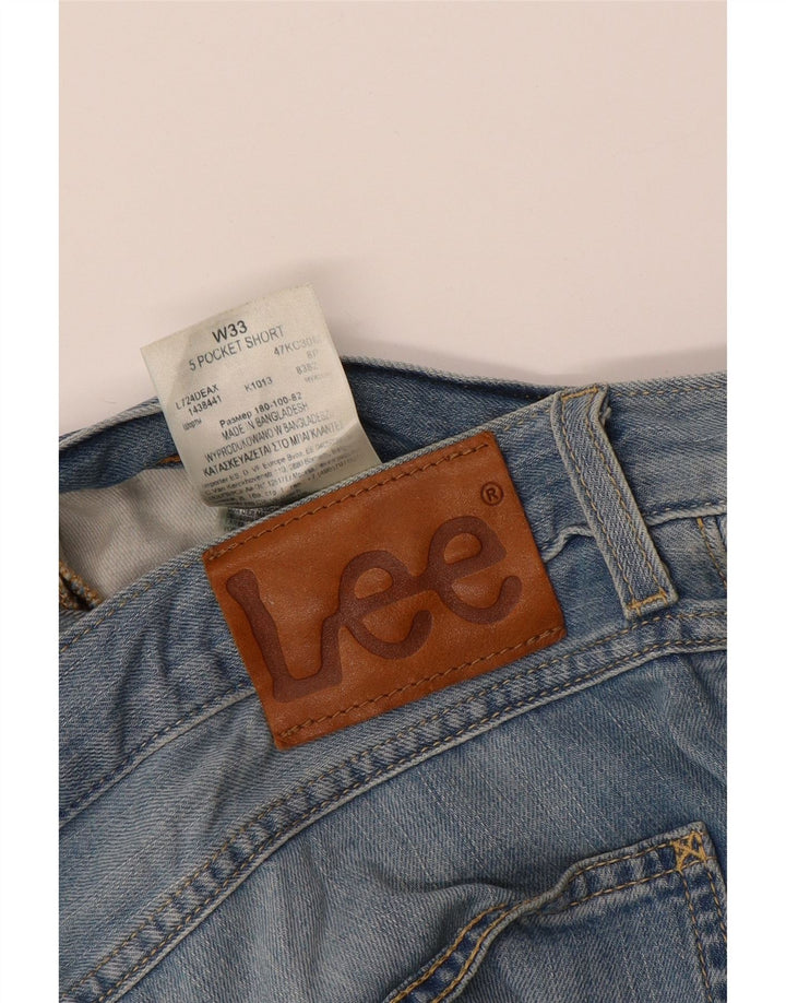 Shorts jeans masculino LEE W33 algodão azul médio