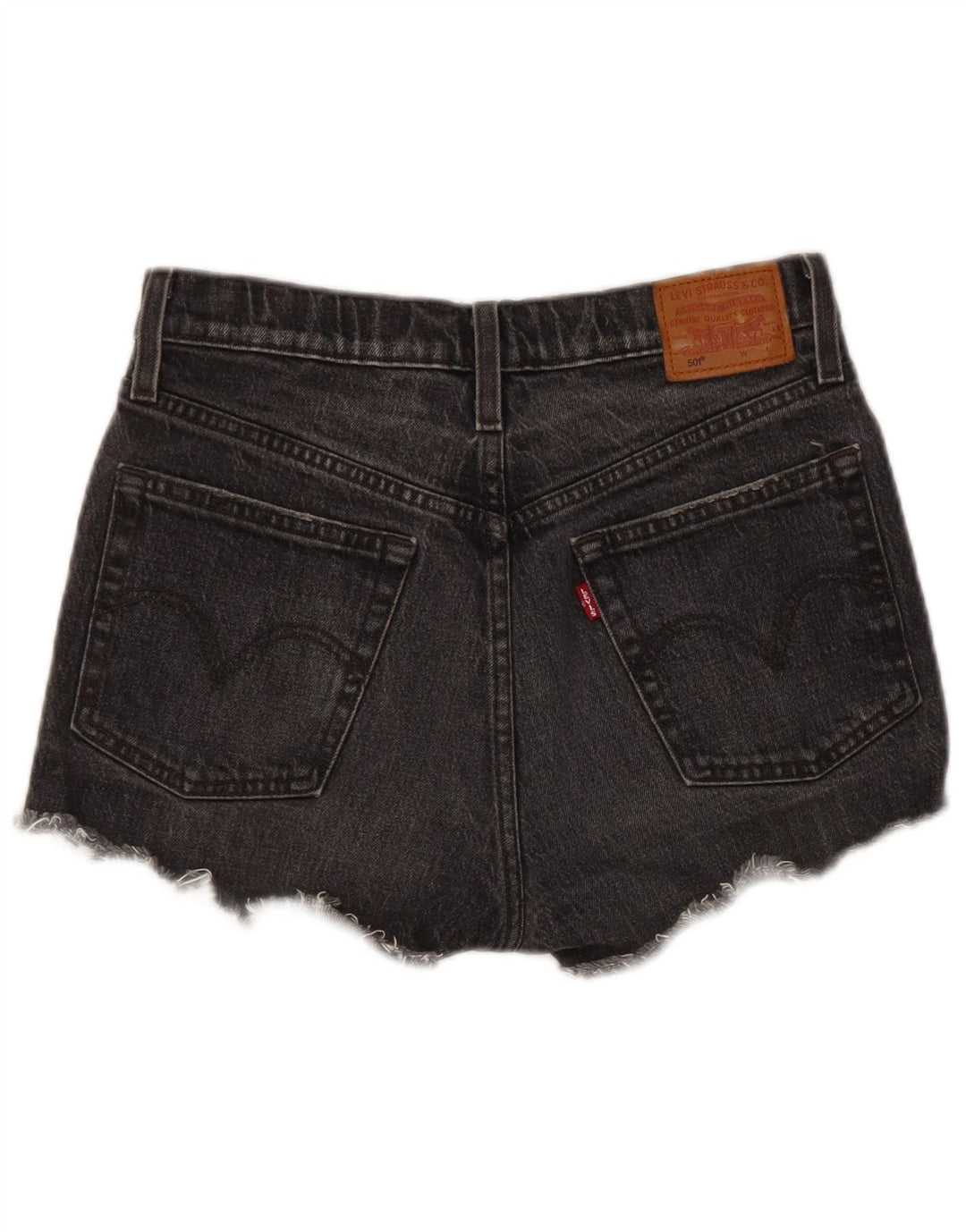 Shorts jeans feminino 501 da Levi's W30 algodão preto médio