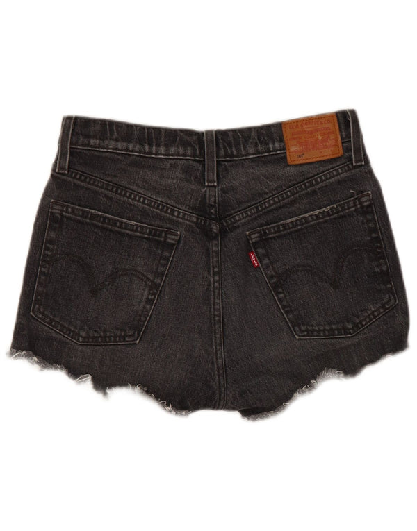 Shorts jeans feminino 501 da Levi's W30 algodão preto médio