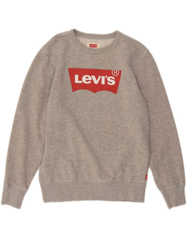 Moletom gráfico LEVI'S Boys 12-13 anos algodão cinza
