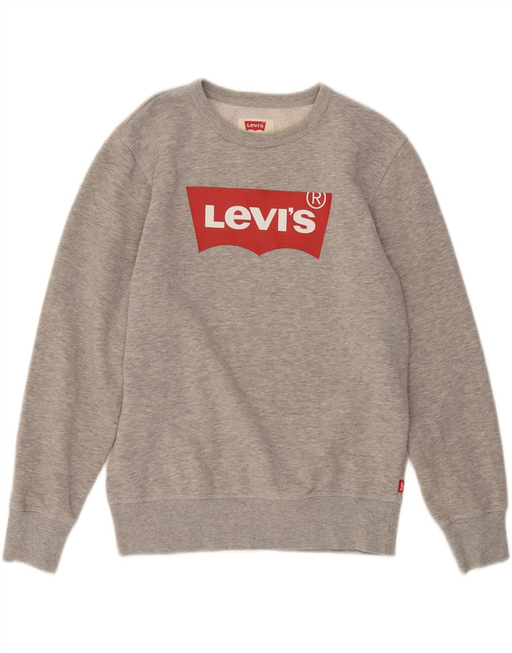 Moletom gráfico LEVI'S Boys 12-13 anos algodão cinza