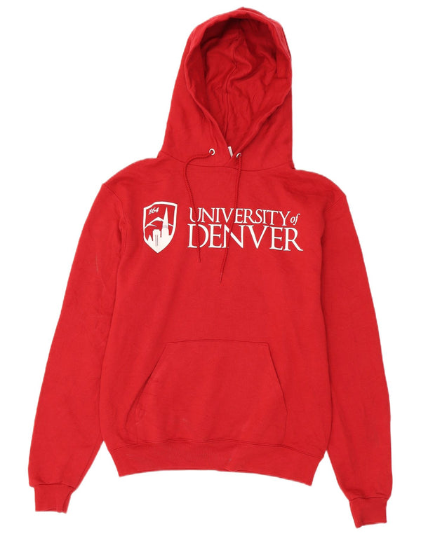 Champion masculino Denver gráfico moletom com capuz pequeno algodão vermelho
