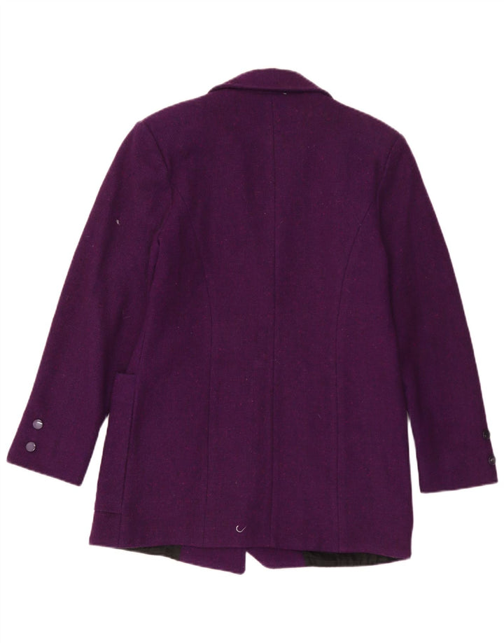 Jaqueta Blazer Feminina Vintage com 3 Botões Reino Unido 12 Roxo Médio