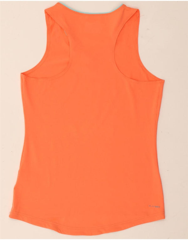 Reebok Womens Vest Top UK 12/14 Médio Laranja Poliéster
