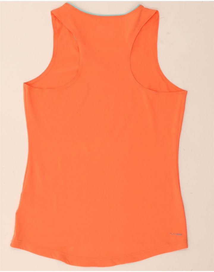 Reebok Womens Vest Top UK 12/14 Médio Laranja Poliéster