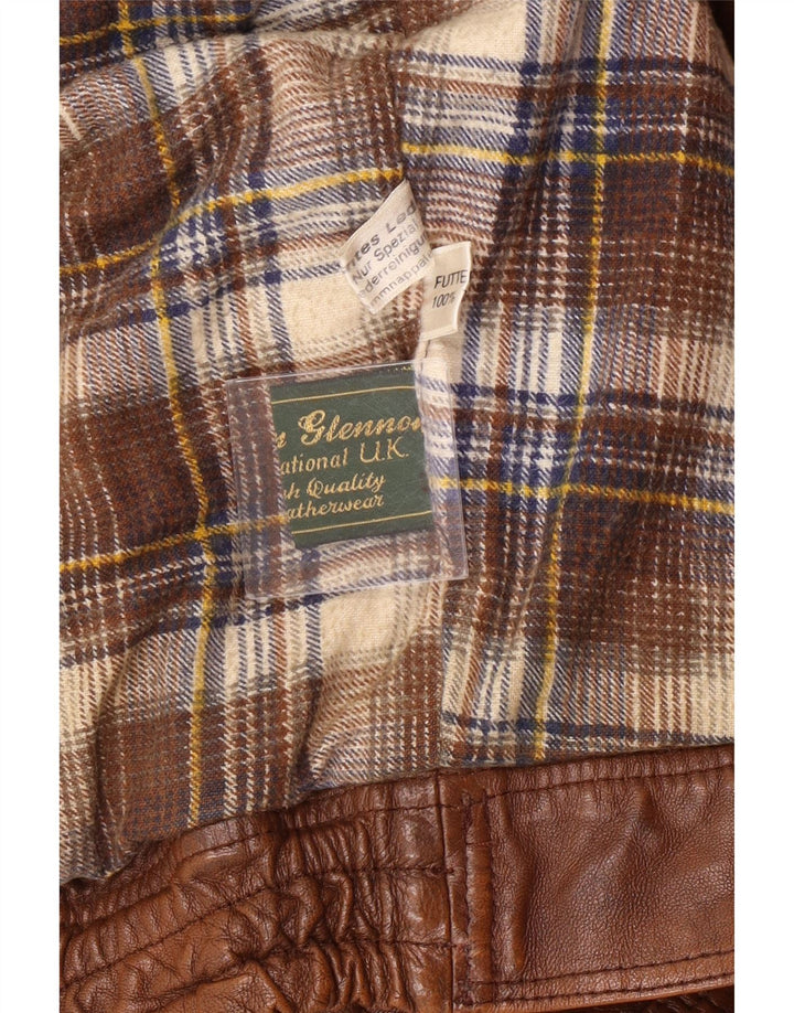 Jaqueta de couro masculina vintage Reino Unido 40 grande couro marrom