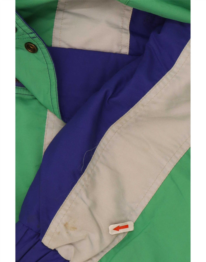 Jaqueta de esqui masculina com capuz Sergio Tacchini IT 54 2XL azul Colourblock poliamida