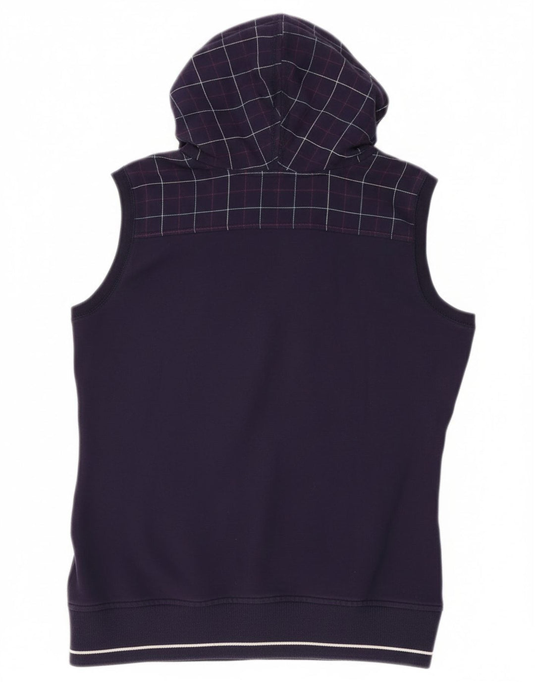 Jaqueta feminina Champion com capuz e top UK 12 xadrez roxo médio