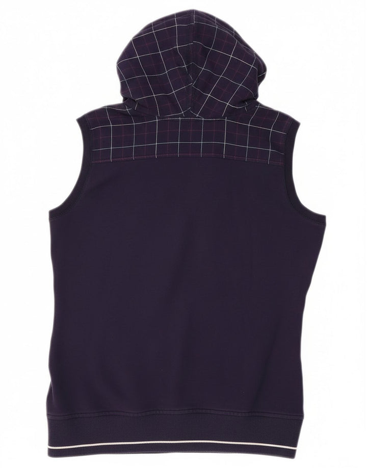 Jaqueta feminina Champion com capuz e top UK 12 xadrez roxo médio