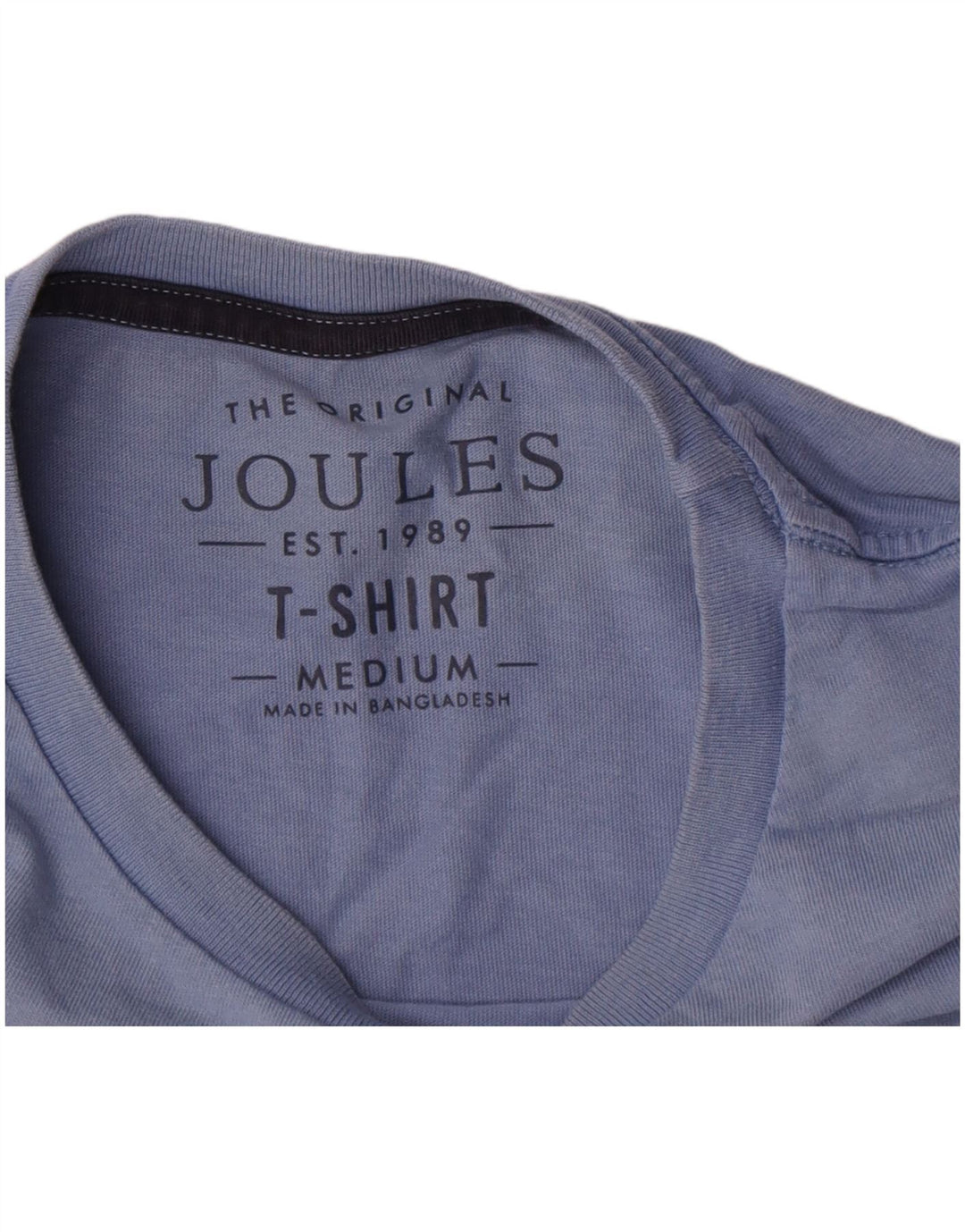 Joules Camiseta masculina gráfica Top médio algodão azul