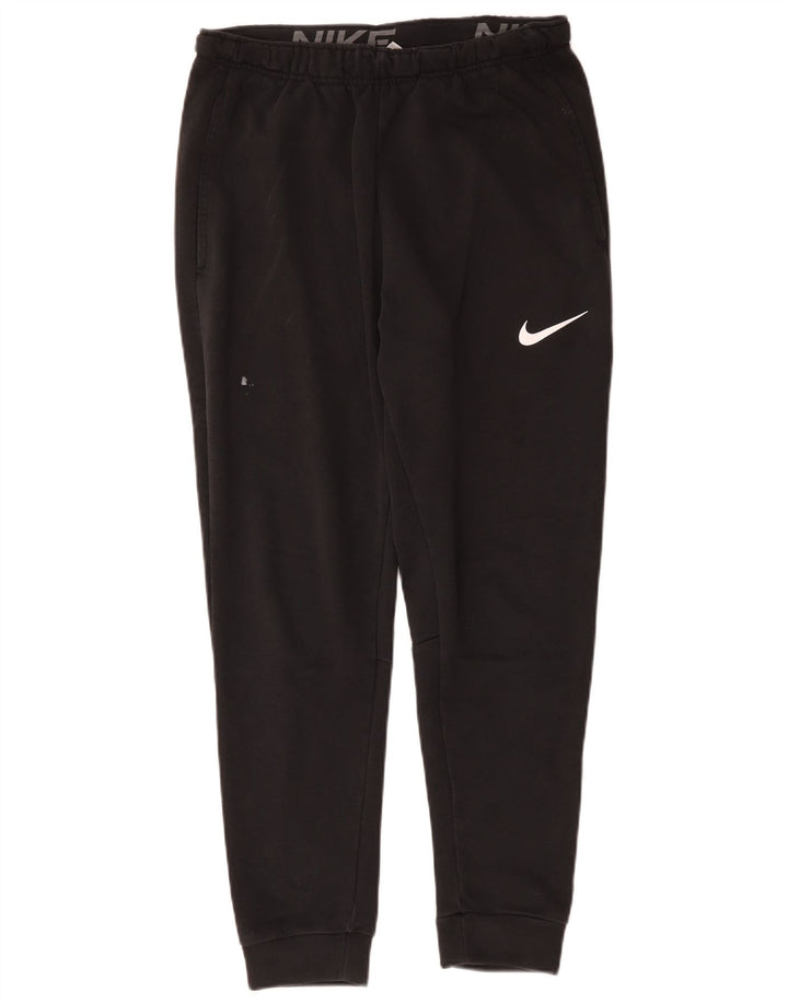 Nike Mens Dri Fit Calças de treino Joggers Médio Algodão Preto