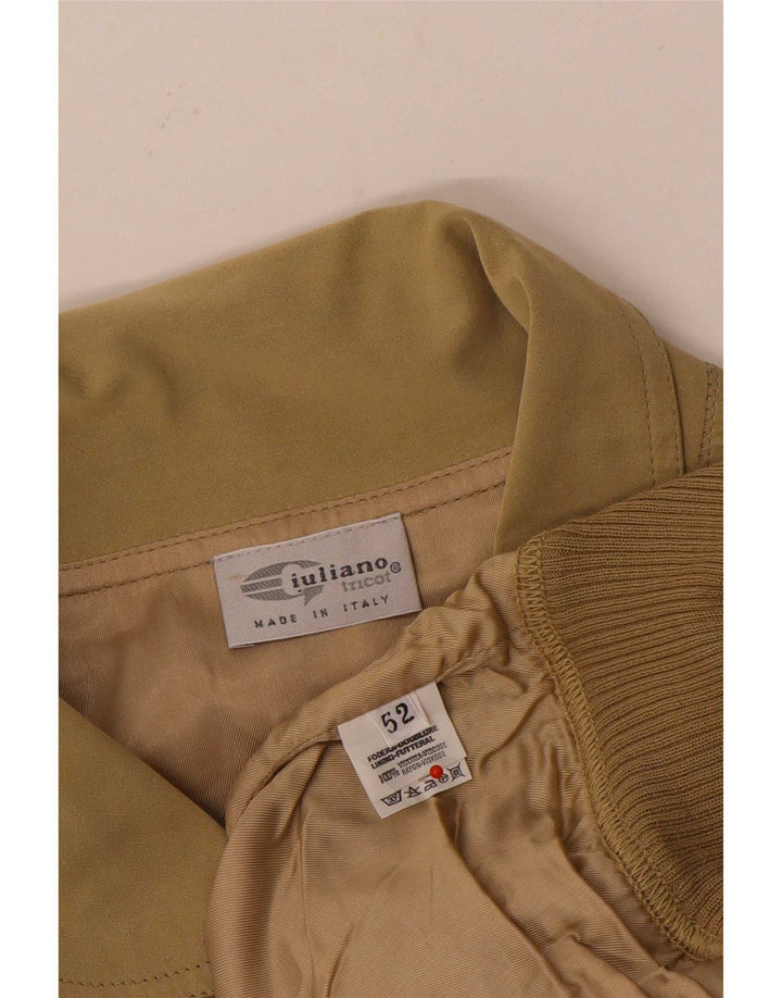 Jaqueta bomber masculina vintage IT 52 XL bege Colourblock