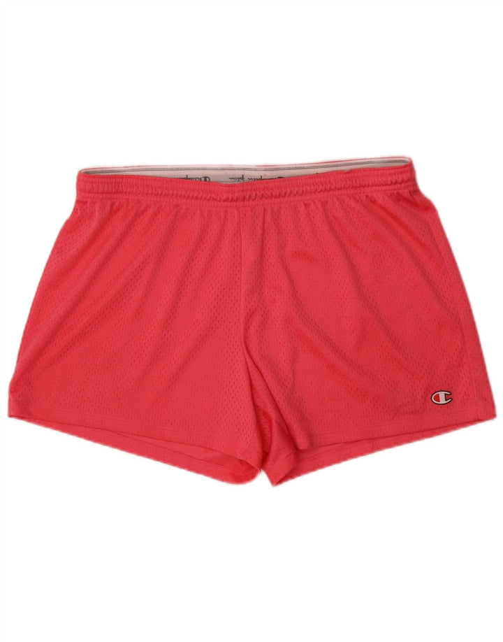 Shorts esportivos femininos Champion UK 16 grande poliéster rosa