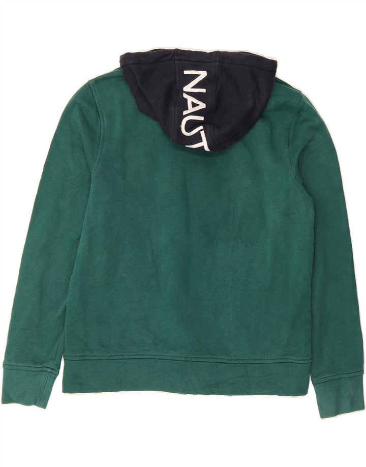 NAUTICA Mens Graphic Zip Hoodie Sweater Small Green Cotton Vintage Nautica and Second-Hand Nautica from Messina Hembry 
