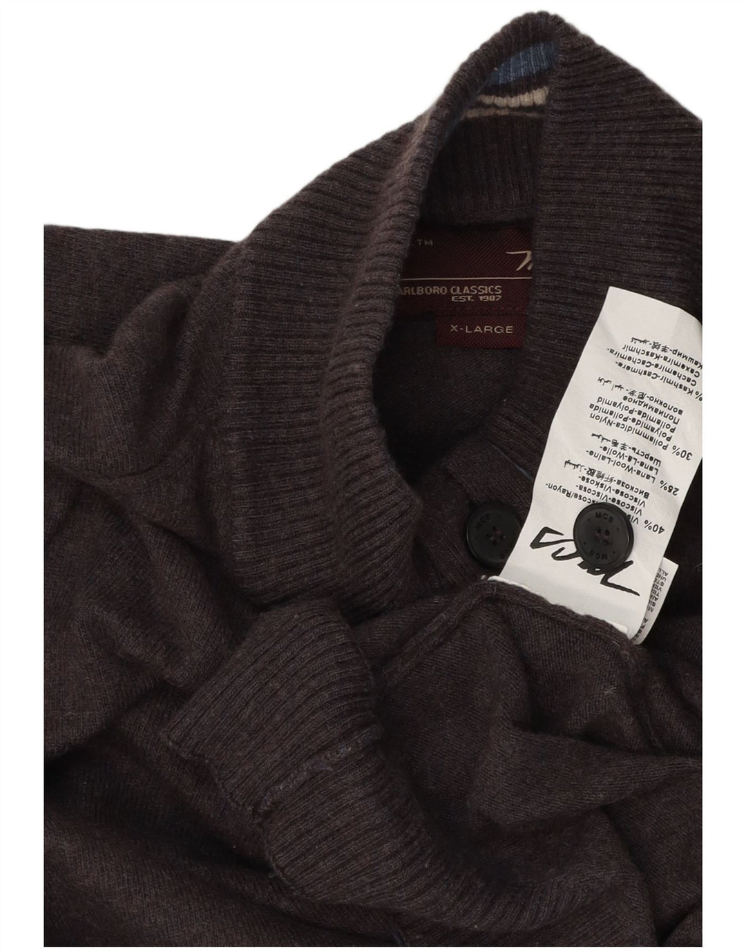 Suéter feminino MARLBORO CLASSICS com gola redonda, tamanho UK 18, XL, cinza rayon