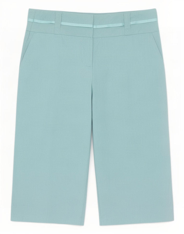 Bermuda feminina Marks & Spencer UK 12 médio W30 azul linho