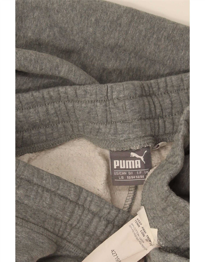 Calça de treino masculina Puma grande algodão cinza