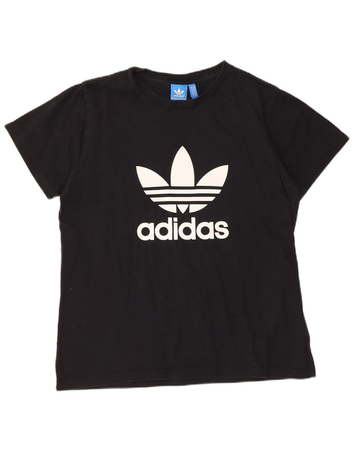 ADIDAS Mens Graphic T-Shirt Top Médio Algodão Preto