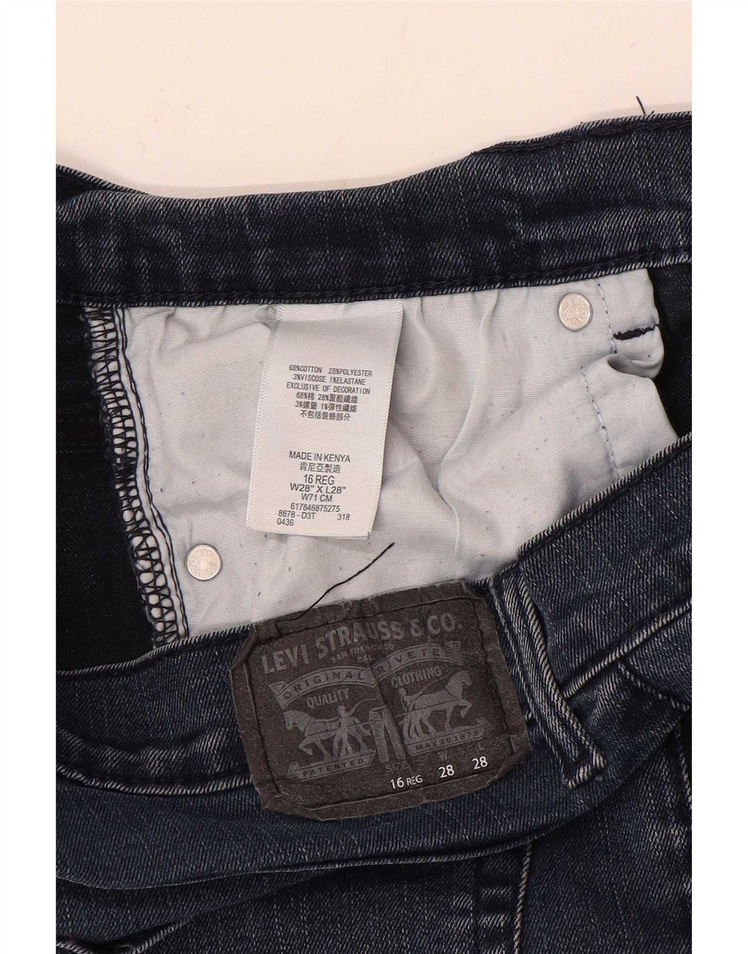 Jeans Levi's Meninos 511 Slim 15-16 Anos W28 L28 Azul