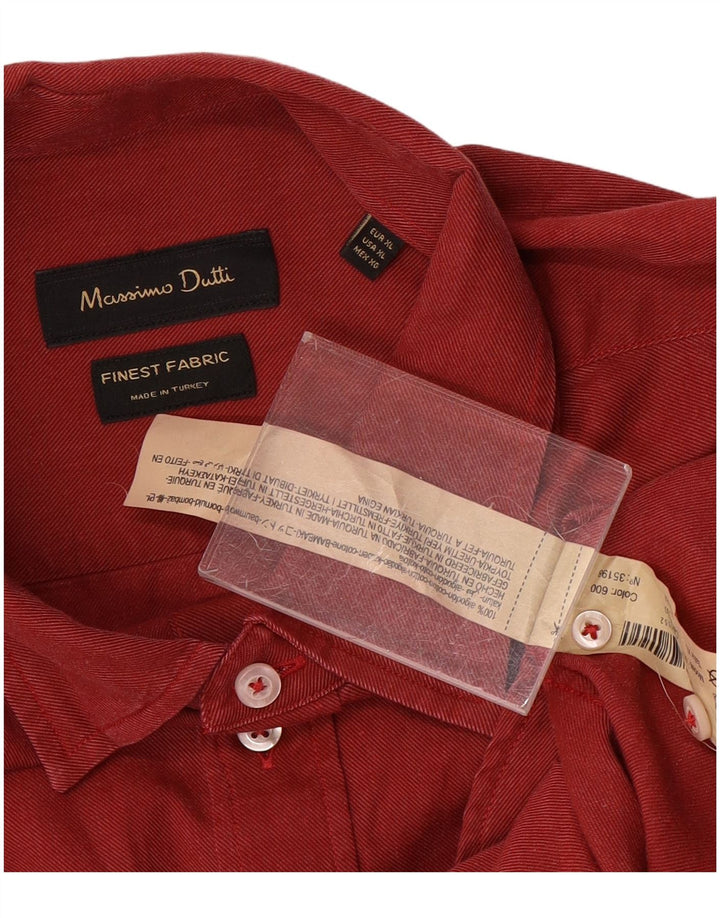Camisa masculina Massimo Dutti XL algodão vermelho