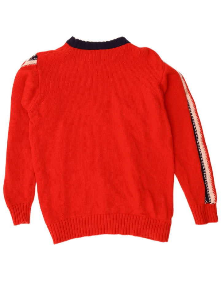 Suéter feminino Luis Trenker com gola canoa e gola redonda IT 50 XL lã vermelha