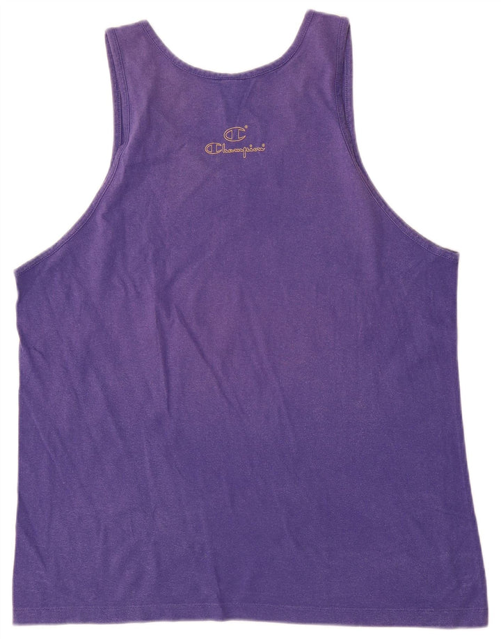 Colete gráfico masculino Champion grande algodão roxo
