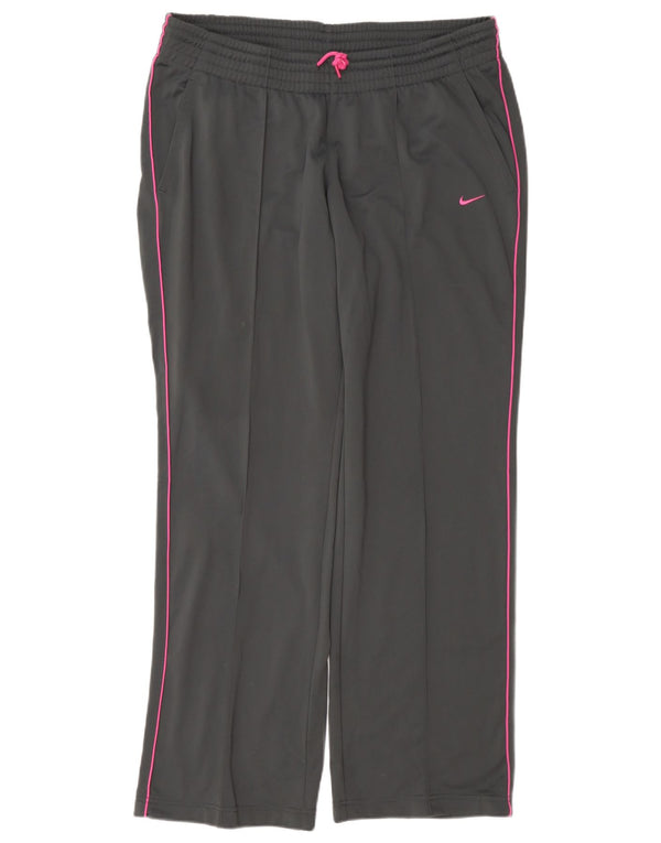 Nike Womens Tracksuit Trousers UK 16/18 Large Grey Polyester
