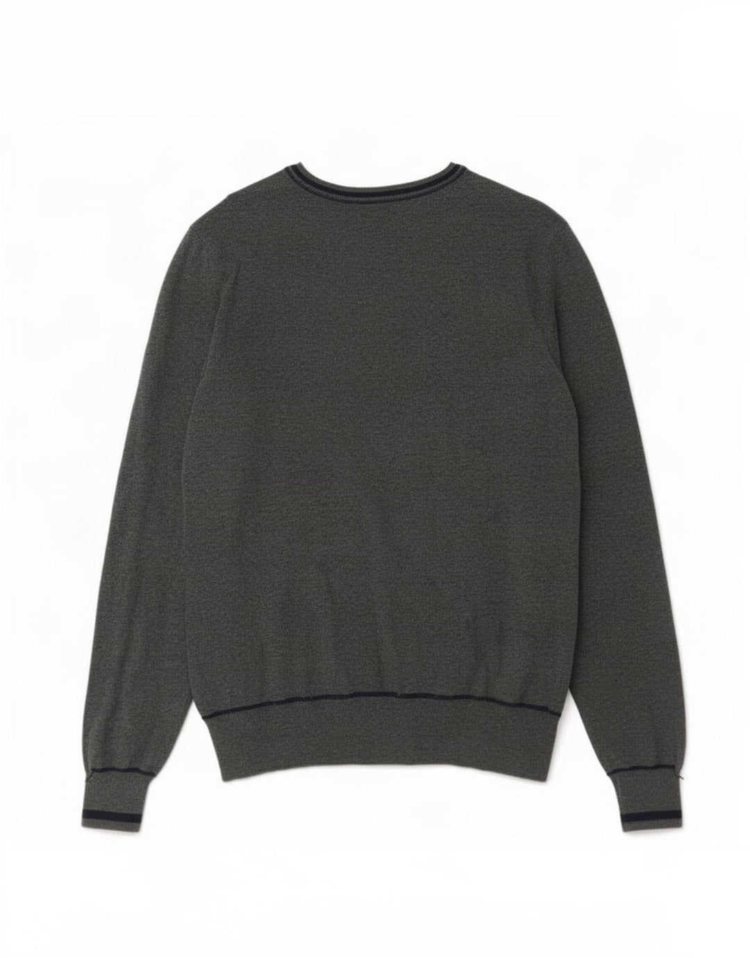 Zara Suéter masculino gráfico com decote em V cinza médio