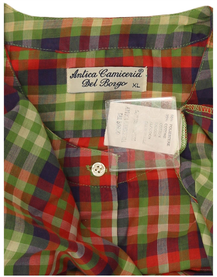 Pulôver feminino Antica Camiceria UK 18 XL xadrez multicolorido
