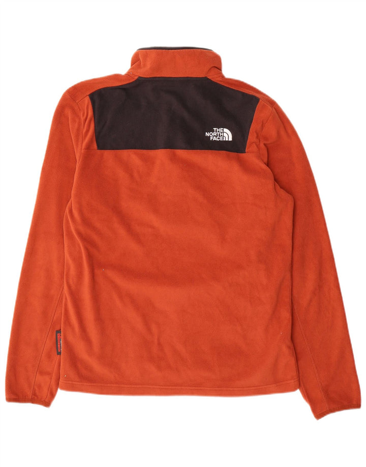 Suéter masculino de lã com gola redonda The North Face pequeno bloco colorido laranja