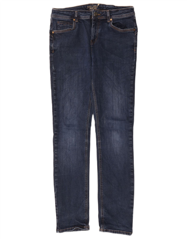 Marks & Spencer Feminino Per Una Slim Jeans UK 12 Médio W32 L30 Azul Marinho