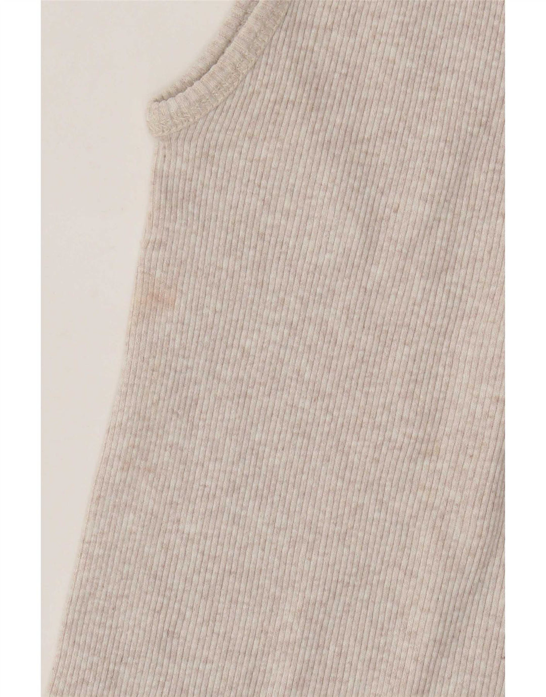 Colete feminino Levi's UK 14 grande algodão manchado bege