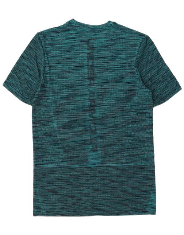 Camiseta masculina Under Armour pequena listra verde