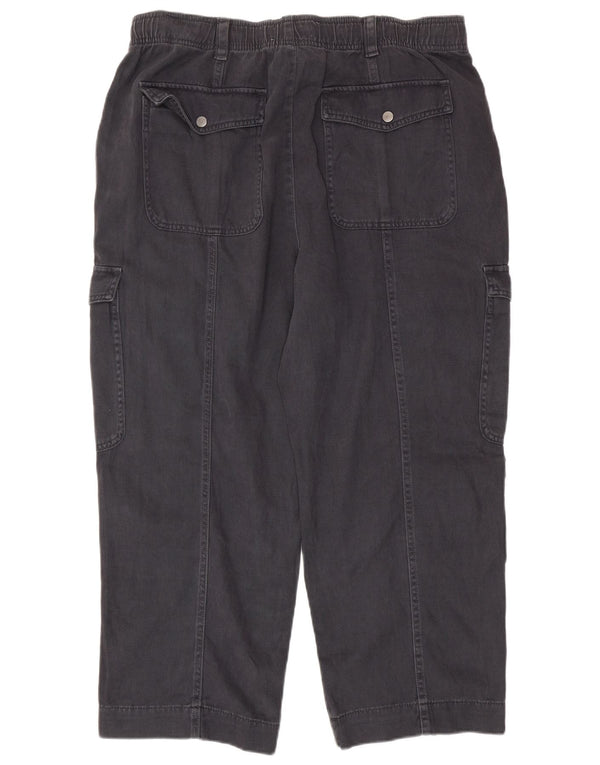 Calça cargo feminina Marks & Spencer folgada Reino Unido 18 XL W38 L27 cinza